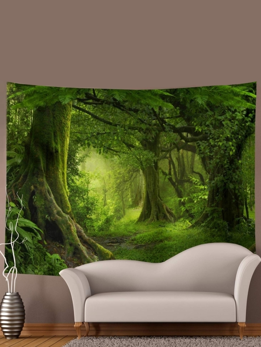 Big Forest Tapestry Trees Woods Wall Hanging Scenery Tree Art Nature Landscape
